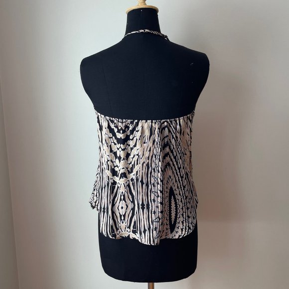 Chelsea Flower Printed Silk Halter Tank - Picture 3 of 14